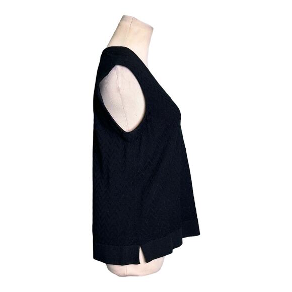 Jones New York black v neck sweater vest size M - Picture 4 of 9